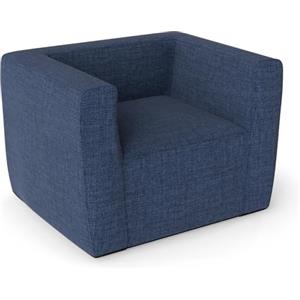 COSTWAY Divano Gonfiabile ad Aria, Poltrona Gonfiabile Portatile con Copertura Staccabile, Braccioli Larghi e Seduta Spaziosa, Poltrona ad Aria per Soggiorno, Camera da Letto e Ufficio (Blu)