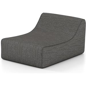 RELAX4LIFE Sedia Lettino Gonfiabile, Divano Gonfiabile Ergonomico con Copertura Rimovibile e Lavabile, Fondo Antiscivolo, Divano Pigro a Forma di L per Soggiorno, Ufficio ed Angolo Lettura (GRIGIO)