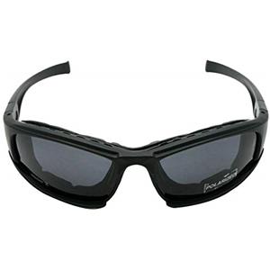 TOTMOX X7 - Occhiali da sole sportivi polarizzati, occhiali tattici militari con 4 lenti intercambiabili, occhiali protettivi per corsa, ciclismo, sci, pesca