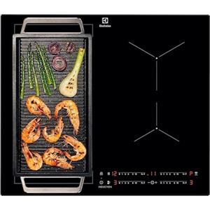 Electrolux Piano Cottura a Induzione LIL63443, 4 Zone, Funzione Bridge, 60cm, PowerBoost, Controllo Touch, Vetroceramica, Tecnologia Hob2Hood, Sicurezza Bambini, Timer, Design Nero Elegante