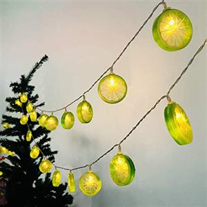Riaxuebiy Limone Decor String Lights,Limone Ghirlanda Ghirlanda Lampada Appeso con 20 LED,Luci da notte Fairy Fruit Artificiale Fede Natale Festival per la Casa Decorazione (3M/20LED, Verde Limone)