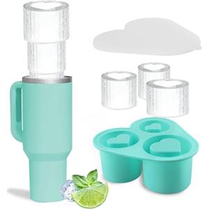 dellyy Stampo per ghiaccio, dellyy Stampo Ghiaccio Silicone Grande, Vassoi per Cubetti di Ghiaccio Per Realizzare Cilindri Cavi di Ghiaccio, Tre Diverse Dimensioni, Preparate Bevande Ghiacciate Esclusive