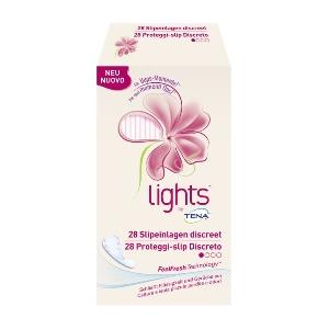 TENA Lights Discreto - Proteggi Slip Sottili e Assorbenti per Incontinenza Leggera, 28 Pezzi
