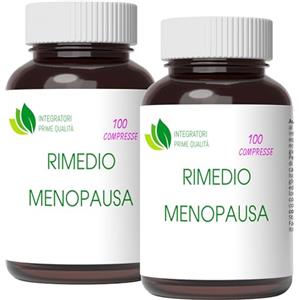 INTEGRATORI PRIME QUALITÀ Rimedio Menopausa 200 Compresse - Trifoglio Rosso Agnocasto Cimicifuga Kudzu Moringa Dioscorea Verbena - Isoflavoni Naturali - Controllo della Sudorazione e del Peso, Relax Mentale