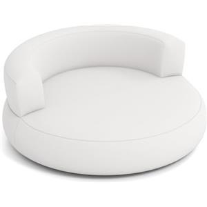 COSTWAY Divano Gonfiabile, Poltrona ad Aria con Copertura Rimovibile, Ampia Area per Sdraiarsi e Braccioli Larghi, Poltrona Gonfiabile per Soggiorno, Camera da Letto e Ufficio (Bianco)