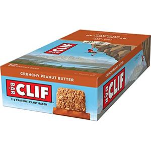 CLIF BAR | Barretta Energetica - Barretta Proteica | Crunchy Peanut Butter | Proteine Vegetali | 12 x 68 g