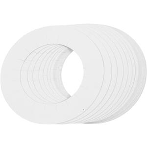 Zerodeko Tappetini Protettivi per Macchine per Cera 20 Pezzi, Anelli di Carta Spessa Bordo Seghettato, Collari Scaldacera Anti-goccia per Uso Professionale e Domestico