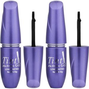 Licsaliwe Kit tinta peel off per tatuaggi sopracciglia, confezione da 2 - Gel tinta sopracciglia per colore semipermanente naturale, formula impermeabile anti sbavature, marrone chiaro