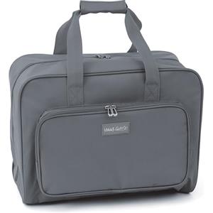 Hobby Gift Esclusiva Borsa per Macchina da Cucire, Borsa da Trasporto Imbottita in PVC, Portaoggetti Extra, 20 x 43 x 37 cm, Grigio