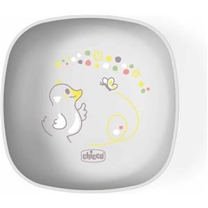 Chicco Ciotola per Bambini con Coperchio in Silicone, 6m , Grigio, 0% BPA