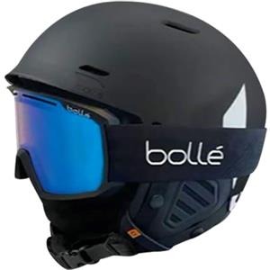 Bollé - Combo Mute Maddox | Casco da sci + occhiali da sci | Calotta robusta in ABS con regolazione Click-to-Fit, ventilazione ottimizzata | Protezione UV 100%, antiappannamento e antigraffio,