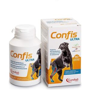 Candioli Confis Ultra - Integratore per Cani, 80 Compresse per il Supporto Articolare in Caso di Osteoartrite