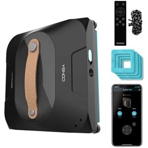 Cecotec Robot Lavavetri Finestre Conga Windroid 1390 Double Spray Connected. 3in1: Spruzza, Pulisce e Asciuga, Doppio Spray, APP/Comando, 8 Modalità, Raggio d'azione 7,5m, Corda sicurezza, Kit Pulizia