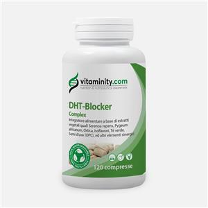 Vitaminity DHT Blocker Complex - Integratore Anticaduta per Capelli e Prostata con Serenoa Repens e Ortica, 120 Compresse