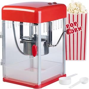 Rosenstein & Söhne Macchine per Pop-corn - macchina per i pop corn: Macchina per popcorn retro professionale, Pentola in acciaio inox, Illuminazione interna (i pop corn professionale, retrò)