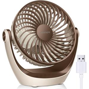 OCOOPA Ventilatore USB, ventilatore da tavolo USB con forte flusso d'aria e funzionamento silenzioso, ventola di raffreddamento portatile regolabile a 360 ° testa girevole per casa, ufficio, camera da