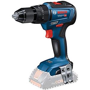 Bosch Professional 06019H5302 Trapano a Percussione Gsb 18V-55, Senza Batteria, Sistema 18 Volt, Diametro Foratura in Muratura: 10 mm, in Cartone 18 V, Blu