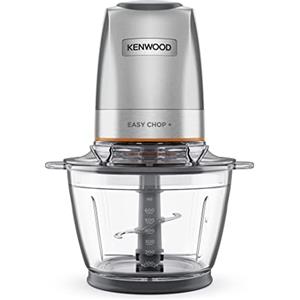 Kenwood EasyChop+ CHP62.400SI, Tritatutto con Sistema di Lame Quad Blade in Acciaio Inox, Sistema di Controllo, Tritaghiaccio, Ciotola in Vetro da 600ml, Lavabile in Lavastoviglie, 500W, Silver