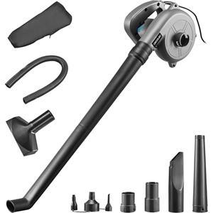 Cecotec Soffiatore per Foglie Elettrico Airforce 720. 700W, Velocità fino a 190km/h, Volume fino a 4,96m³/s, Leggero, Versatile, Include Accessori Bocchette e Tubi Intercambiabili, Cavo da 3m