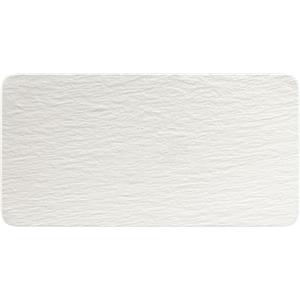 Villeroy & Boch Manufacture Rock Blanc Piatto di servizio rettangolare, Porcellana Premium, Bianco