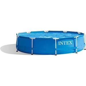 Intex 28202NP - Piscina Fuori Terra Metal Frame Rotonda, Pompa Filtro 1250 L/h, 4485 L, Acciaio e PVC, Blu, 305x76 cm
