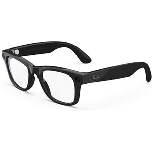 Ray-Ban Meta Wayfarer, Nero lucido, Trasparenti