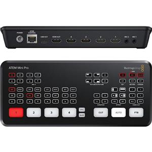 Blackmagic Design ATEM Mini PRO - Mixer Video Full HD con 4 Ingressi HDMI, Streaming Ethernet e Uscita Webcam