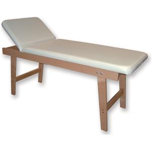 GIMA Lettino in Legno con Schienale Regolabile e Imbottitura Resistente - Ideale per Fisioterapia e Centri Benessere