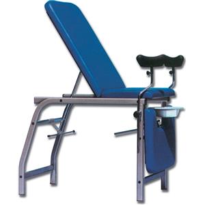 GIMA Lettino Ginecologico A 3 Sezioni - Blu, Struttura Robusta, Imbottitura Ignifuga, Portata Max 150kg