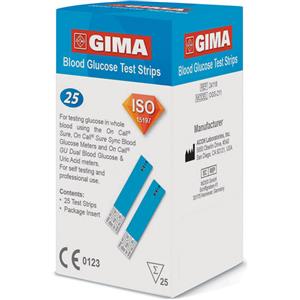 GIMA Strisce per Misurazione Glicemia Bluetooth - Confezione da 25 Pezzi