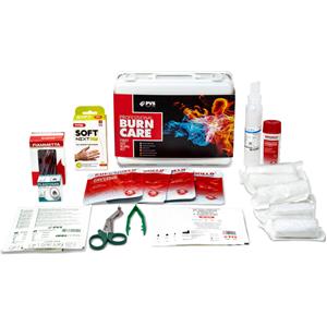 PVS Valigetta Plastica per Ustioni - Kit di Emergenza con Bustine e Compressa, Dimensioni 24x19x5 cm