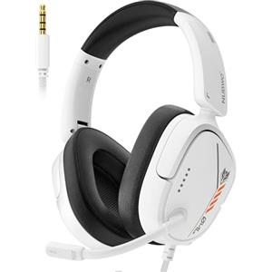 NUBWO HG04L Cuffie Gaming per PS5/PS4, Xbox Series X|S/Xbox One, Switch - Leggere 250g, Microfono Unidirezionale Clear, Paraorecchie in Memory Foam Morbido, Jack da 3,5mm per Gaming e Lavoro