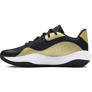 Under Armour UA Lockdown 7 - Scarpe da Basket Basse da Uomo, Nero Metallizzato Oro Nero, 42 EU