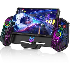 NinjaPlusOX Controller interruttore con joystick Hall per Nintendo Switch/OLED, Wired Switch Pro Telecomando con Turbo/4 Game Slot/Doppio Motore, Joypad Portatile di Ricambio per Nintendo Switch Controller