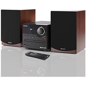 SHARP XL-B512 (BR) - Sistema audio stereo (45 Watt, radio con sintonizzatore FM, Bluetooth), colore: marrone