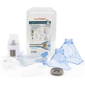 Corman Medipresteril Kit Nebulizzazione AdaptAir A3 Complete - Dispositivo medico con Ampolla, Boccaglio, Maschere e Filtro