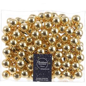 Kaemingk Palline di Natale in vetro dorato da 20 mm su filo lucido - piccole decorazioni per albero di Natale