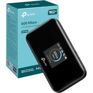 TP-Link M7750 Saponetta WiFi con SIM 4G+, Cat12 AC1200 Dual-Band, DL 600Mbps/UL 150Mbps, Batteria da 3280mAh, Porta Type-C, Micro SD Card, Touchscreen, Supporta fino a 32 Dispositivi, tpMiFi App