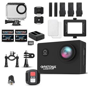 PATONA Action Cam Life SL3 | 4K 120fps 16MP EIS | Videocamera grandangolare 120° | Telecomando | Fotocamera subacquea fino a 30 m | Altoparlante | Batterie 4G + Doppio Caricatore + Scheda 64GB +