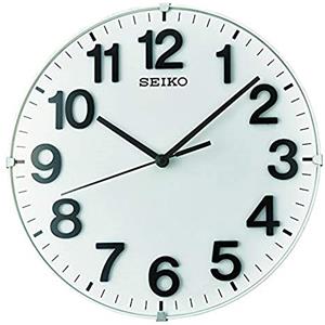 Seiko Clocks Seiko QXA656W - Orologio da parete in plastica bianca, bianco, S, Moderno