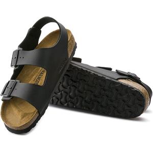 Birkenstock Sandali Milano Birko-Flor Neri Unisex Calzata Stretta