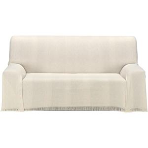 ECOMMERC3 | Copriletto multiuso dimensioni 180 x 260 cm per divano o letto - Foulard multiuso al tatto extra morbido, colore ecru