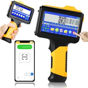 Bewinner Handheld Inkjet Printer - Pistola per Stampante a Getto D'inchiostro Portatile Bluetooth 12,7 Mm 600 Dpi con Touchscreen LED 4,3 Pollici, Printerjet per Simboli