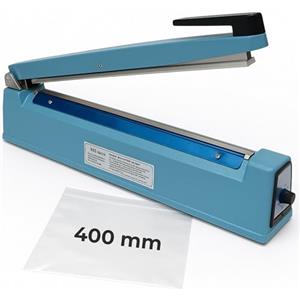 TEMPO DI SALDI Sigillatrice per Sacchetti con barra da 400 mm, Termosaldatrice Sigilla Sacchetti a Caldo in pochi secondi. Macchina Sigilla Buste professionale per alimentari