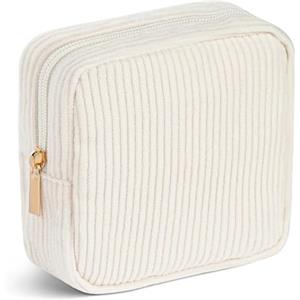 Aucuu Beauty Case da Viaggio Donna, Borsa Cosmetica in Velluto a Coste, Pochette Donna Trucchi Portatile, Borsa Porta Trucchi da Toilette, Makeup Bag Organizer per Viaggiare all'aperto