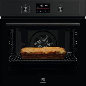 Electrolux EOF4P56H Forno da incasso multifunzione 72L, ventilato, grill, pulizia pirolitica, display LED Touch, classe energetica A+, design nero elegante, cottura multilivello uniforme