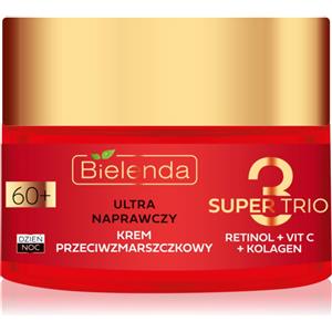 Bielenda Super Trio Crema Antirughe 60 con Retinolo, Vitamina C e Collagene - 50 ml