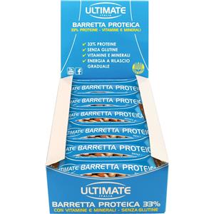 ULTIMATE Barretta Proteica Nocciola - 40g, 33% Proteine, Snack Energetico, 24 Pezzi