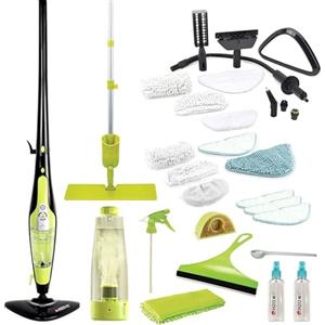 H2O HD PRO Scopa a Vapore 2 in 1 e Pulitore Portatile - 1500W, Serbatoio 450ml, Filtro Acqua + Sistema H2O E3 - Igienizza Pavimenti, Tappeti e Tessuti senza detergenti