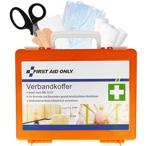 First Aid Only Cassetta Pronto Soccorso First Aid Only Con Maniglia, Din 13157, Inclusi Vetri Divisori, Supporto Per Parete, Viti E Tasselli, Arancione, P-10020-1170 Gr